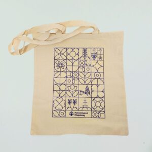 Vászontáska - Főkapu motívum - kék